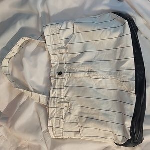 Handmade denim tote back from upcycled jeans